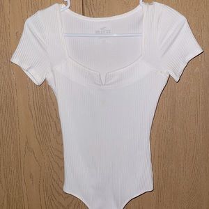 Hollister White Thong Body Suit